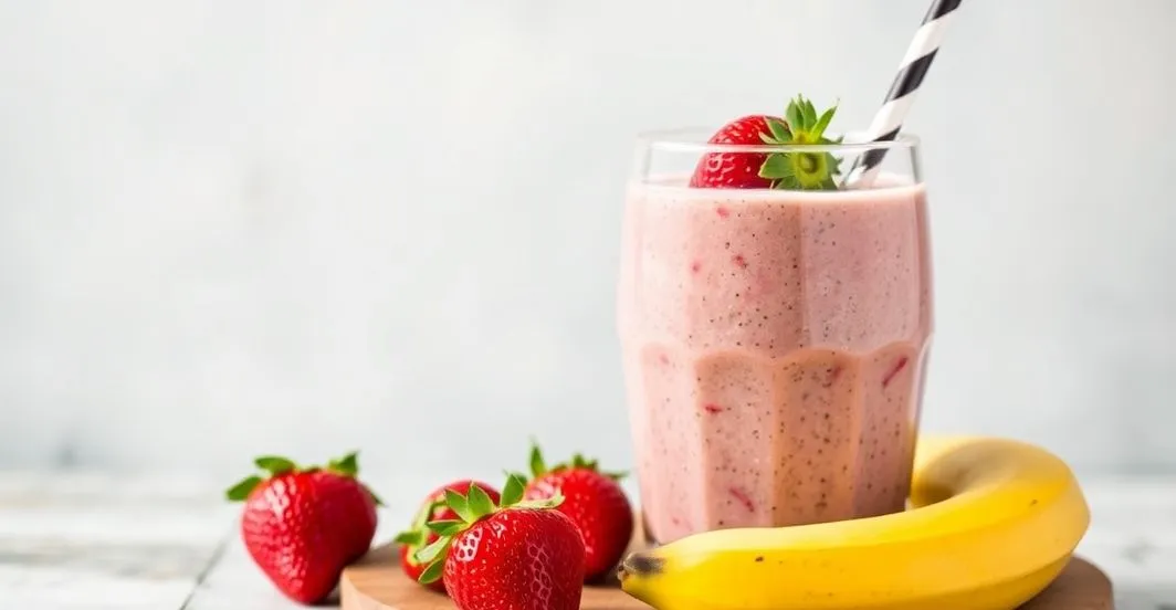 Strawberry Banana Chia Seed Smoothie
