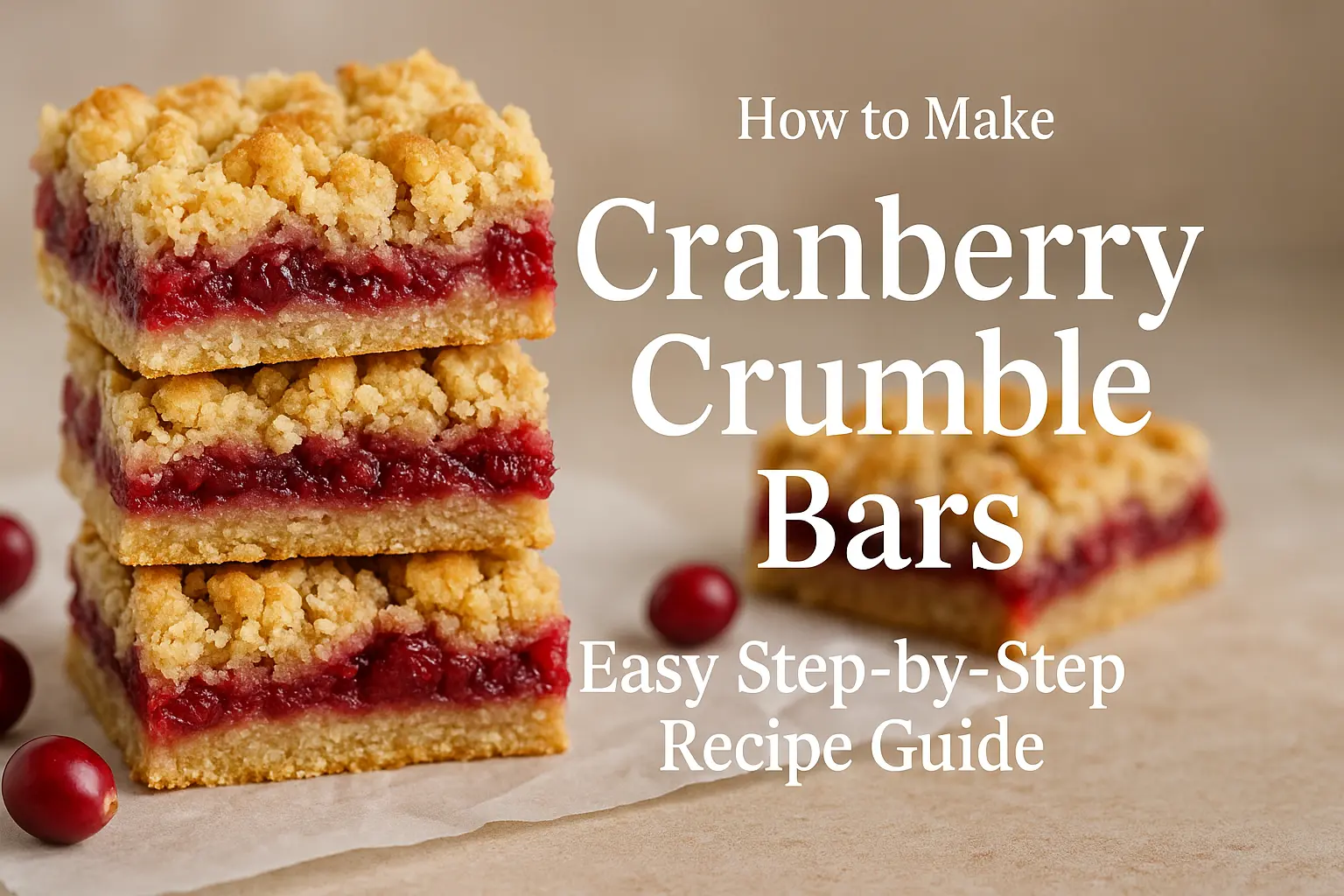 Cranberry Crumble Bars
