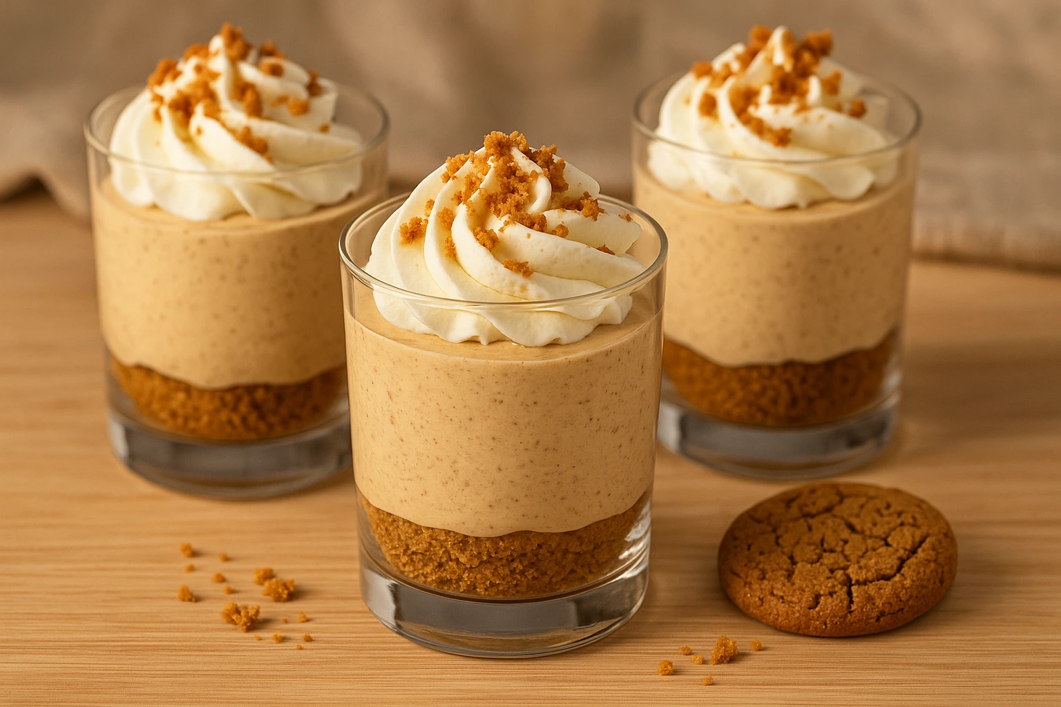 No-Bake Gingerbread Cheesecake Cups