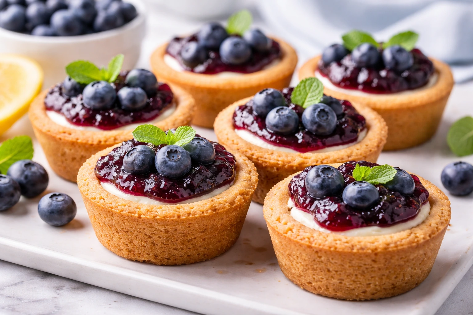 Blueberry Cheesecake Cookie Cups