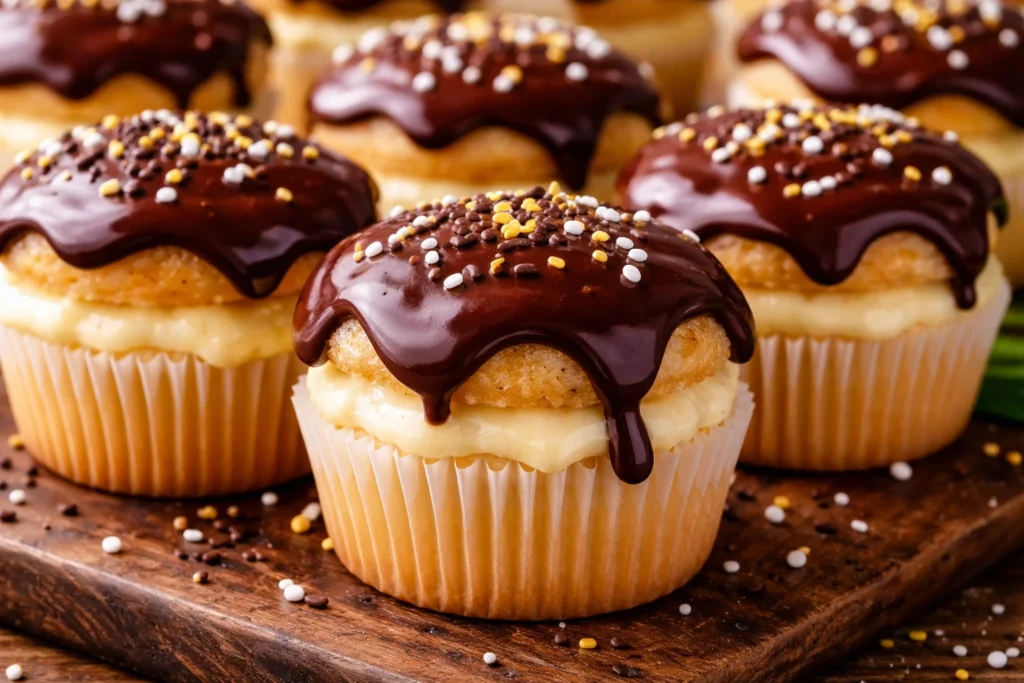 Boston Cream Pie Cupcakes