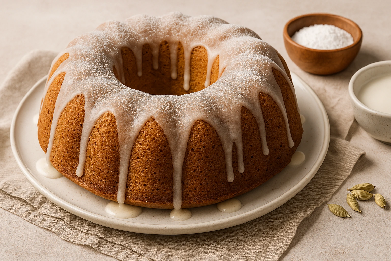 Cardamom Nutmeg Spiced Bundt Cake
