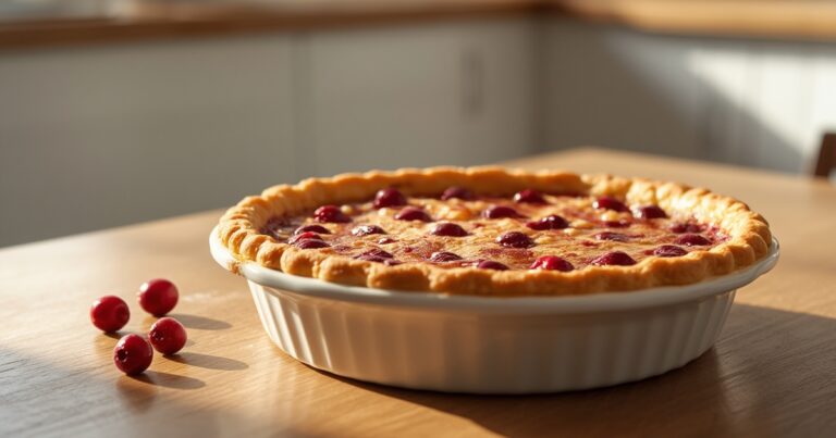 Cranberry Custard Pie