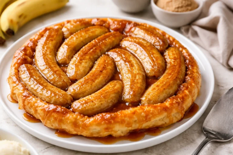 Easy Banana Tarte Tatin with Puff Pastry