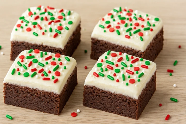 Frosted Christmas Brownies