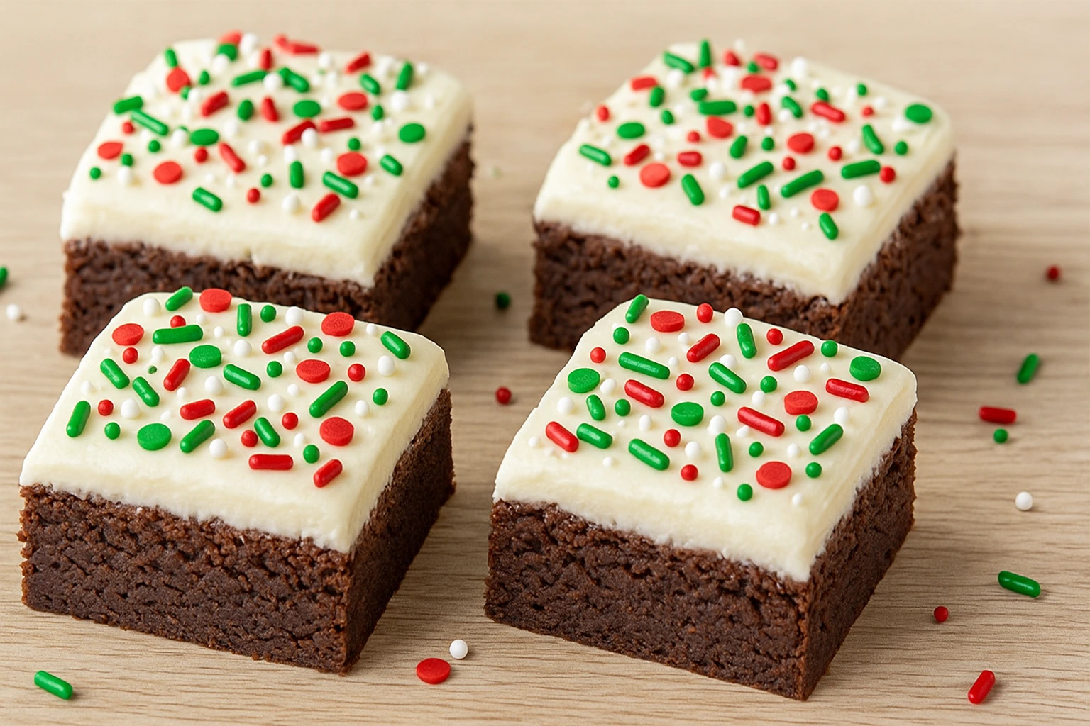 Frosted Christmas Brownies