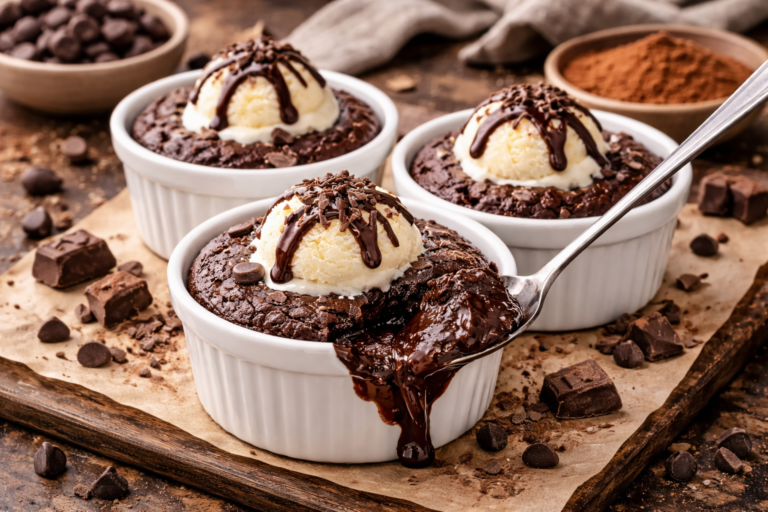 Keto Instant Pot Molten Brownie Cups