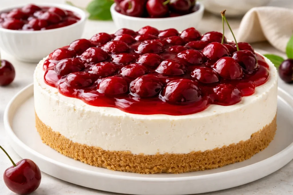 No-Bake Cherry Cheesecake
