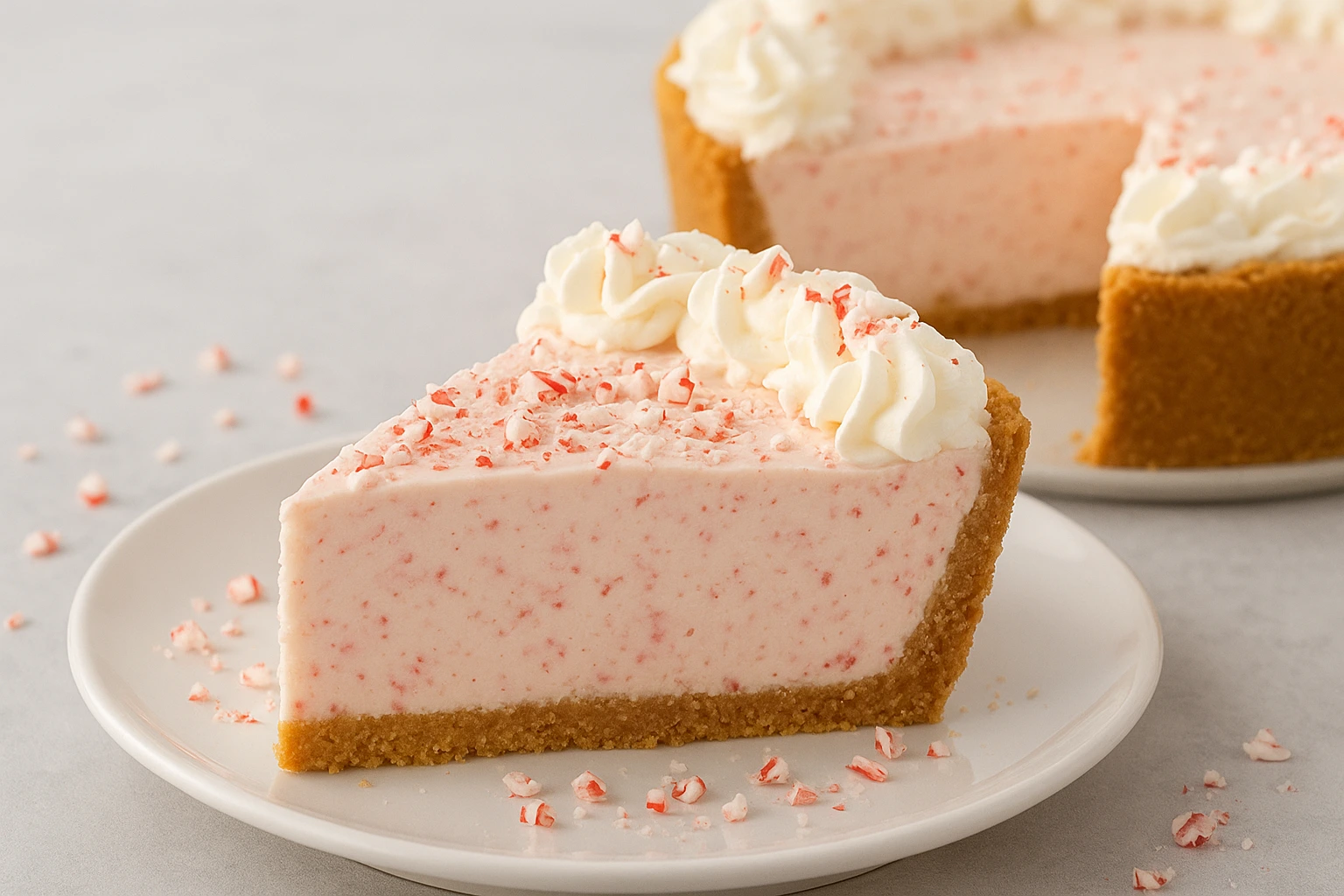 No Bake Peppermint Cheesecake