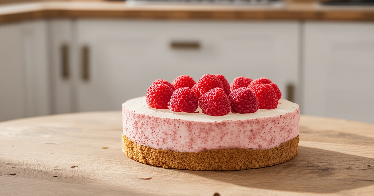 No-Bake Raspberry Almond Cheesecake
