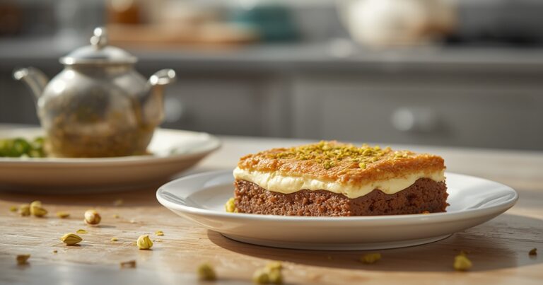 Pistachio Kunafa Brownies