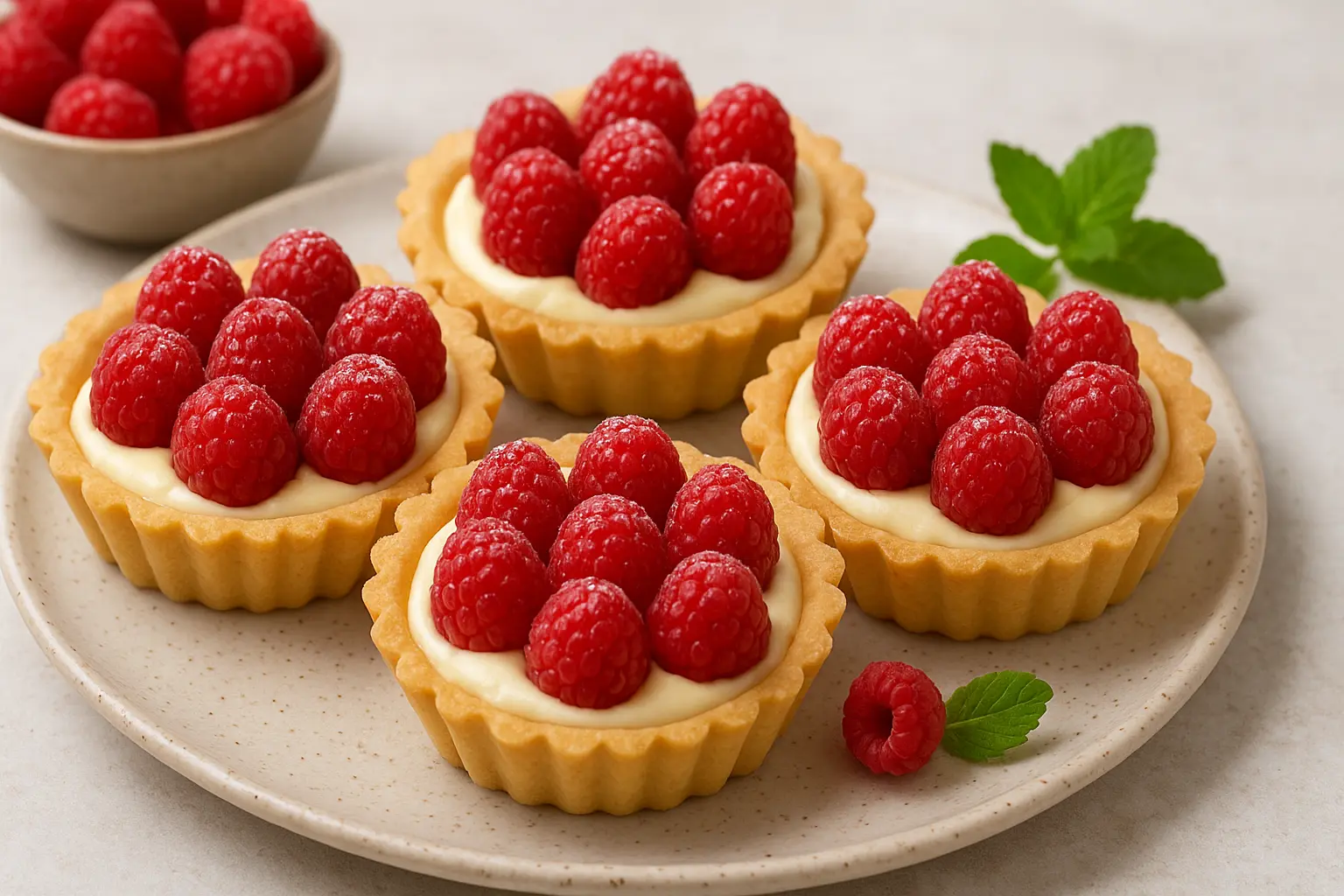 Raspberry & White Chocolate Tartlets Recipe