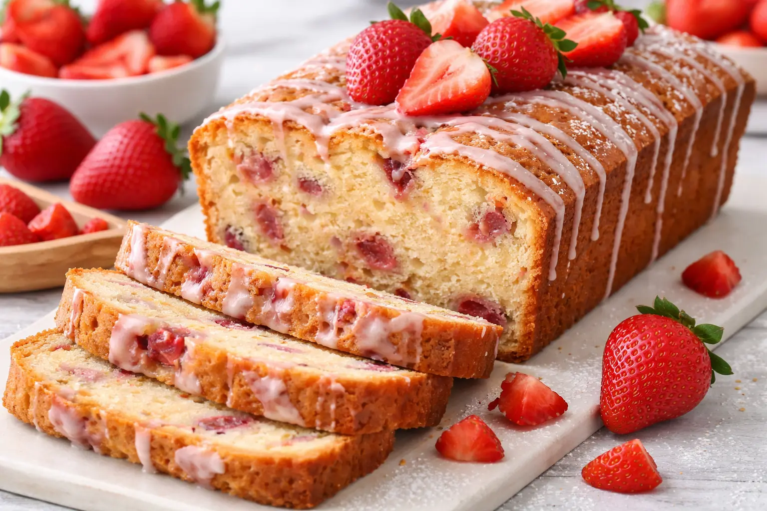 Strawberry Pound Cake