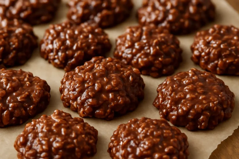 no-bake chocolate peanut butter oatmeal cookies